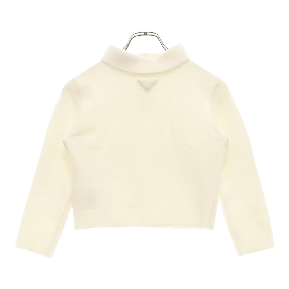PRADA(プラダ) 25SS VIRGIN WOOL KNIT レディース 三角ロゴ タートルネック ニット ホワイト P26545 16BK
