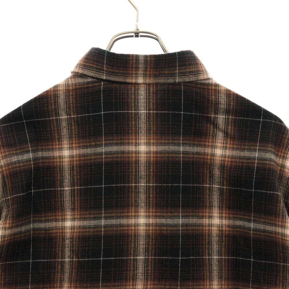 CELINE(セリーヌ) 23SS オーバーサイズチェックシャツ ブラウン 2C486821S