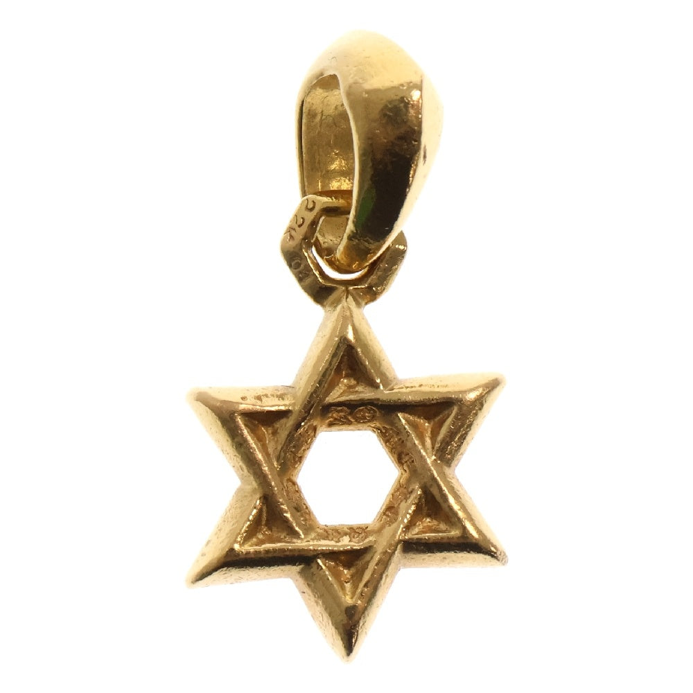 CHROME HEARTS(クロムハーツ) 22K STAR OF DAVID P/DMND スターオブダビデチャーム PAVEダイヤ ゴールドネックレストップ ゴールド