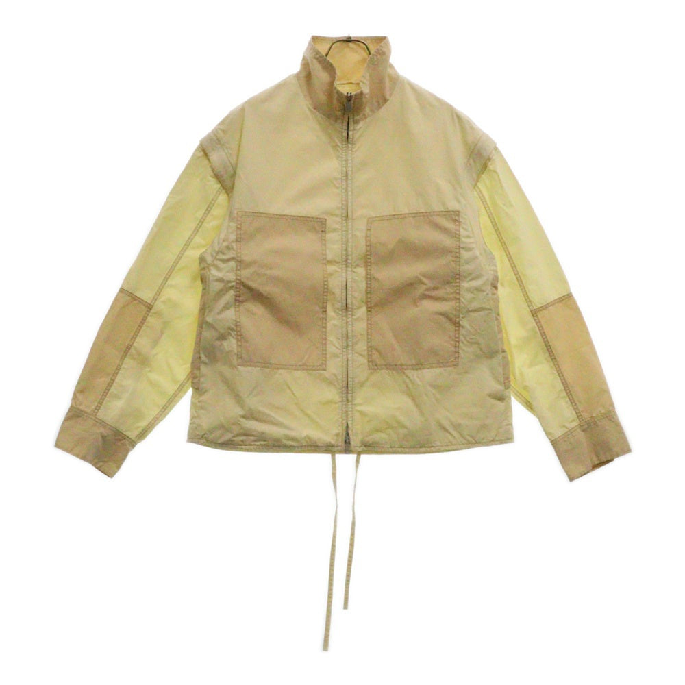 JIL SANDER +(ジルサンダープラス) ZIP SLEEVE PANELLED WINDBREAKER ウィンドブレーカージャケット イエロー
