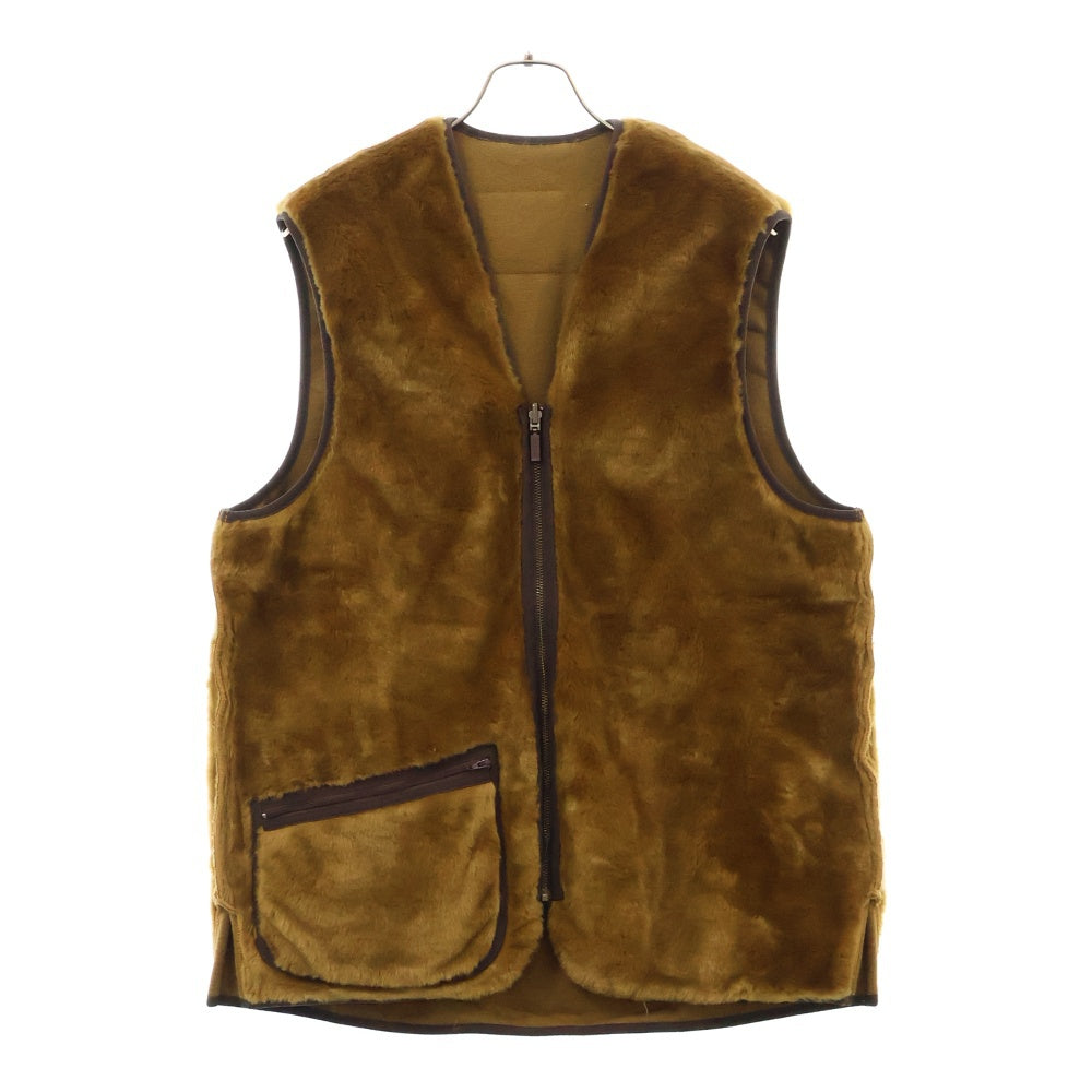 Barbour(バブアー) WARM PILE WAISTCOAT ZIP LINER リバーシブル ライナー ベスト ブラウン MLI0004