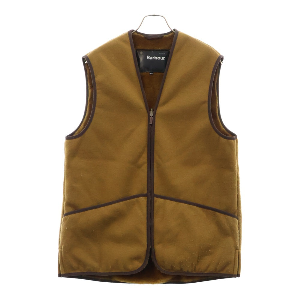 Barbour(バブアー) WARM PILE WAISTCOAT ZIP LINER リバーシブル ライナー ベスト ブラウン MLI0004