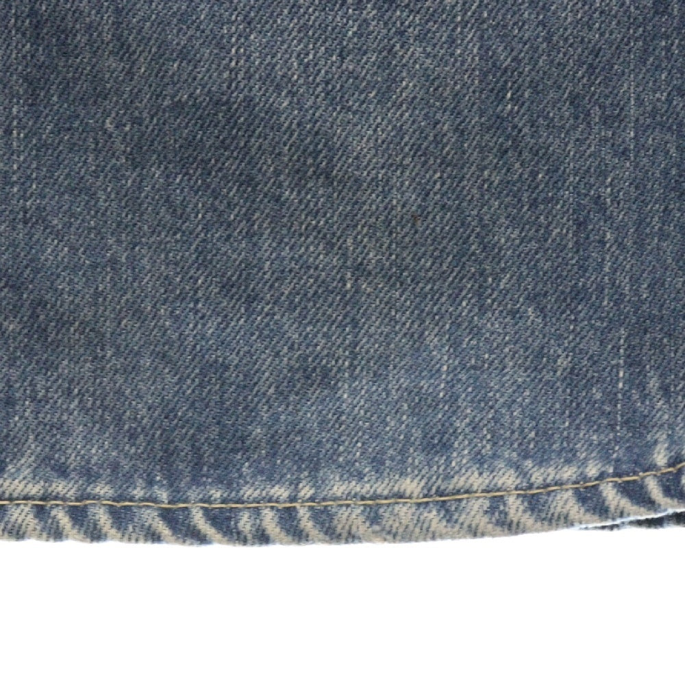 HYSTERIC GLAMOUR(ヒステリックグラマー) HRLR加工 アシンメトリーデザイン スタッズ付きデニムパンツ インディゴ 0241AP12