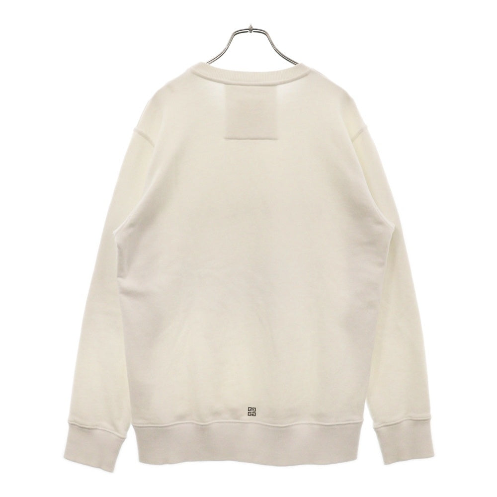 GIVENCHY(ジバンシィ) LOGO SLIM FIT ロゴプリント スリムフィット クルーネック 長袖スウェット ホワイト BMJ0HA3YAC