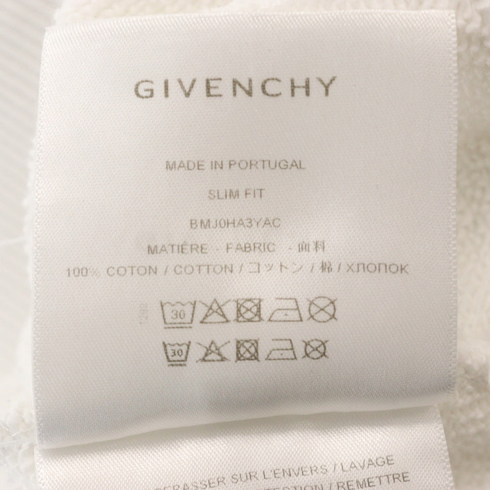 GIVENCHY(ジバンシィ) LOGO SLIM FIT ロゴプリント スリムフィット クルーネック 長袖スウェット ホワイト BMJ0HA3YAC