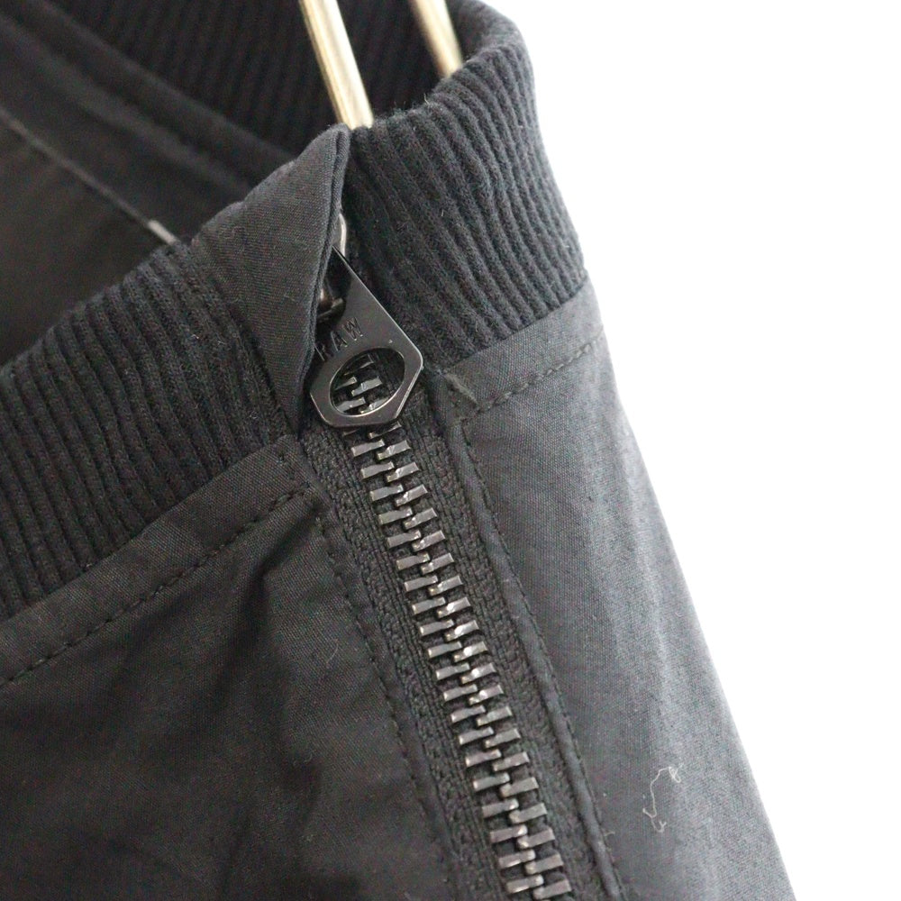 G-STAR RAW(ジースターロウ) PULLOVER SMOCK SWEATER ショルダージップ クルーネック コットン スウェット ブラック D18218-A790-6484