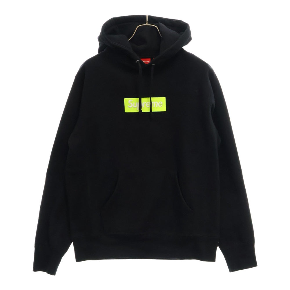 SUPREME(シュプリーム) 17AW Box Logo Hooded Sweatshirt ボックスロゴ プルオーバーパーカー フーディー ブラック/イエロー