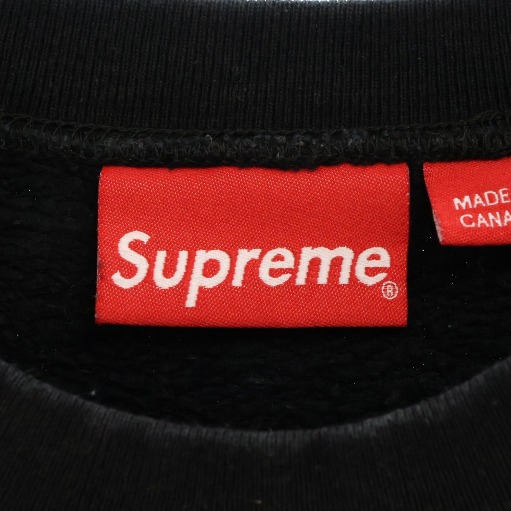 SUPREME(シュプリーム) 20SS Cutout Logo Crewneck カットアウトボックスロゴ クルーネックスウェット ブラック
