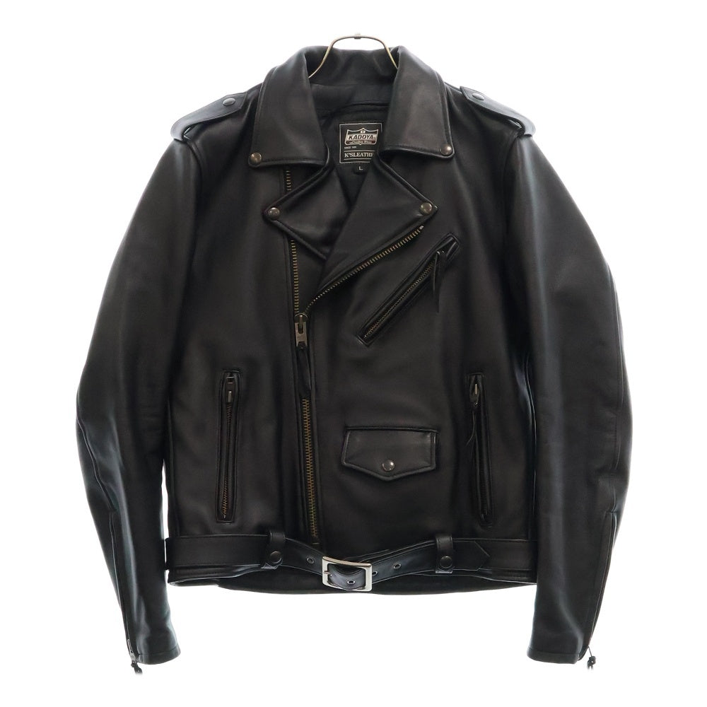 KADOYA(カドヤ) K'S LEATHER ZIP UP JACKET ケーズレザー バイク用 レザージャケット ブラック 1301 334