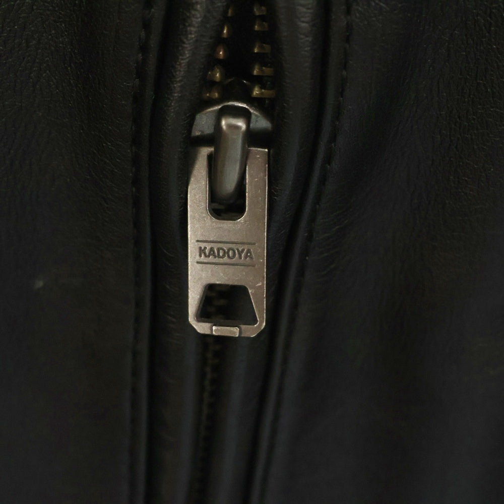 KADOYA(カドヤ) K'S LEATHER ZIP UP JACKET ケーズレザー バイク用 レザージャケット ブラック 1301 334