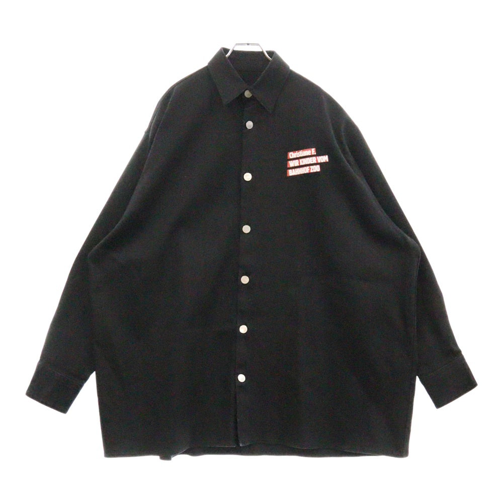 RAF SIMONS(ラフシモンズ) 18AW DENIM EASY FIT SHIRT COUPLE BACK デニムイージーフィットシャツ カップルバック ブラック 182 -247