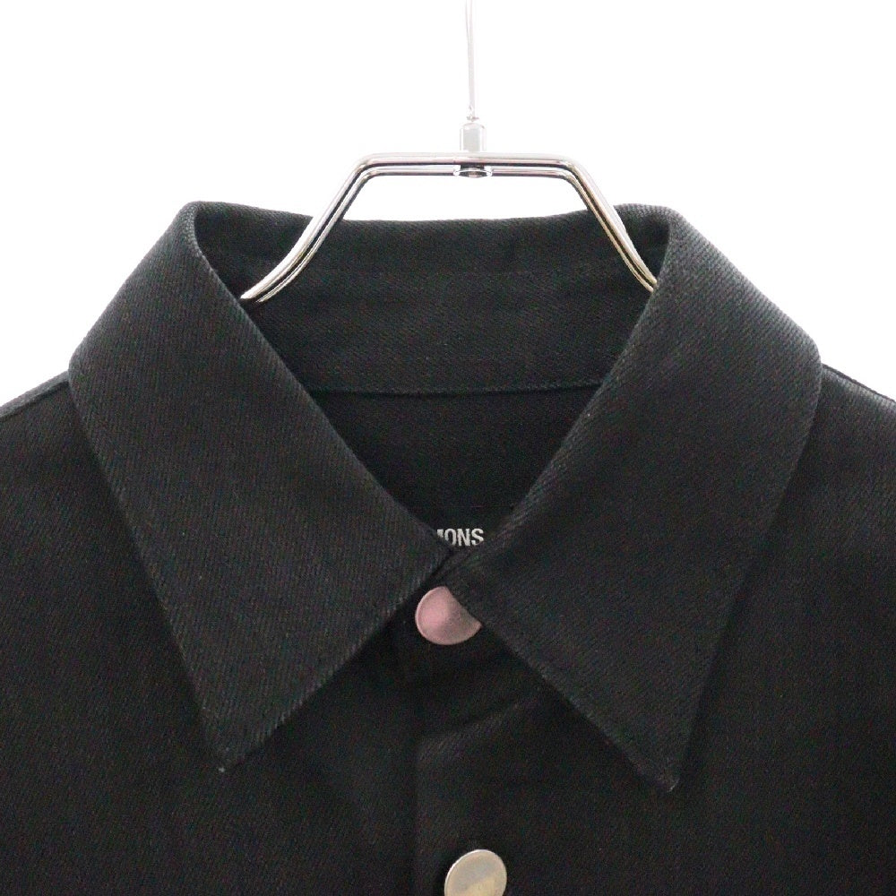 RAF SIMONS(ラフシモンズ) 18AW DENIM EASY FIT SHIRT COUPLE BACK デニムイージーフィットシャツ カップルバック ブラック 182 -247