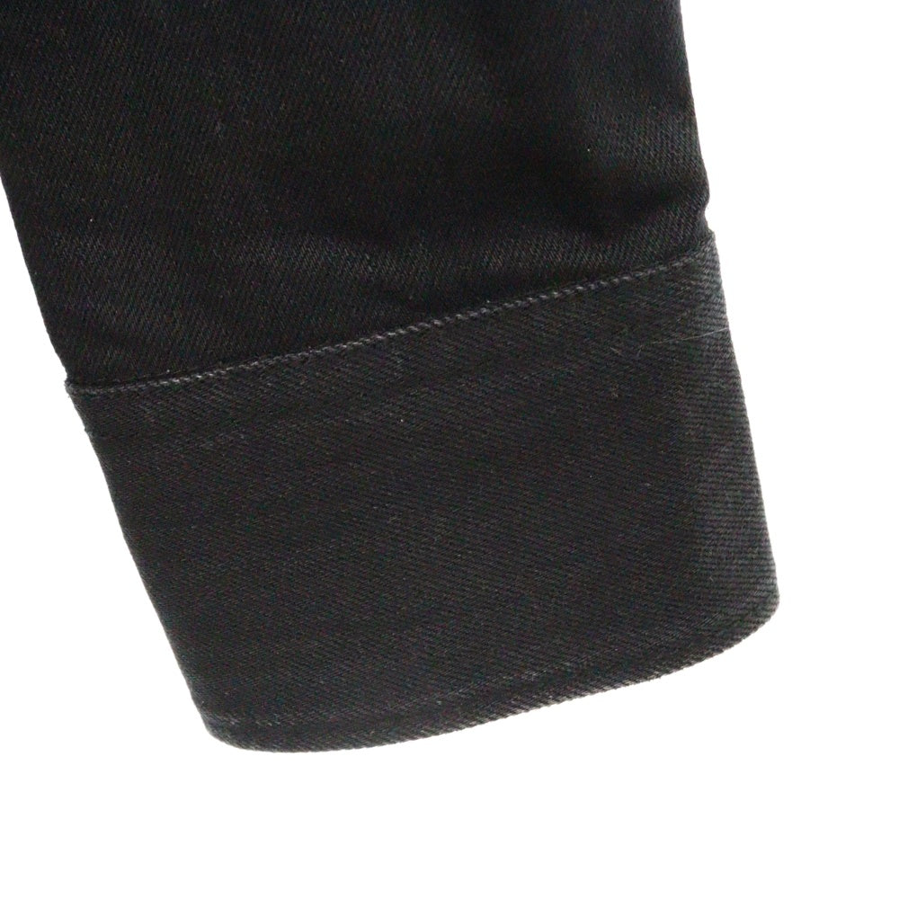 RAF SIMONS(ラフシモンズ) 18AW DENIM EASY FIT SHIRT COUPLE BACK デニムイージーフィットシャツ カップルバック ブラック 182 -247