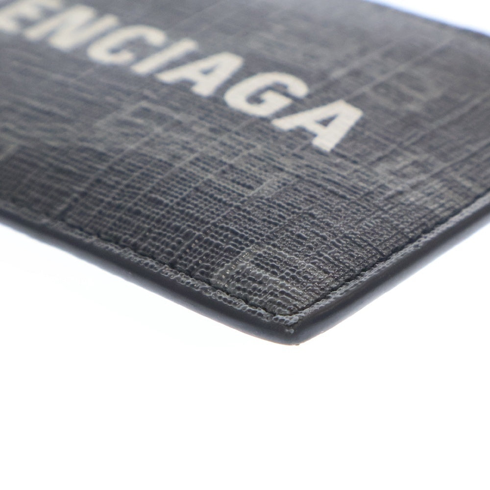 BALENCIAGA(バレンシアガ) CASH BBモノグラムロゴ ストラップ付 カードケース コインケース ブラック 594548