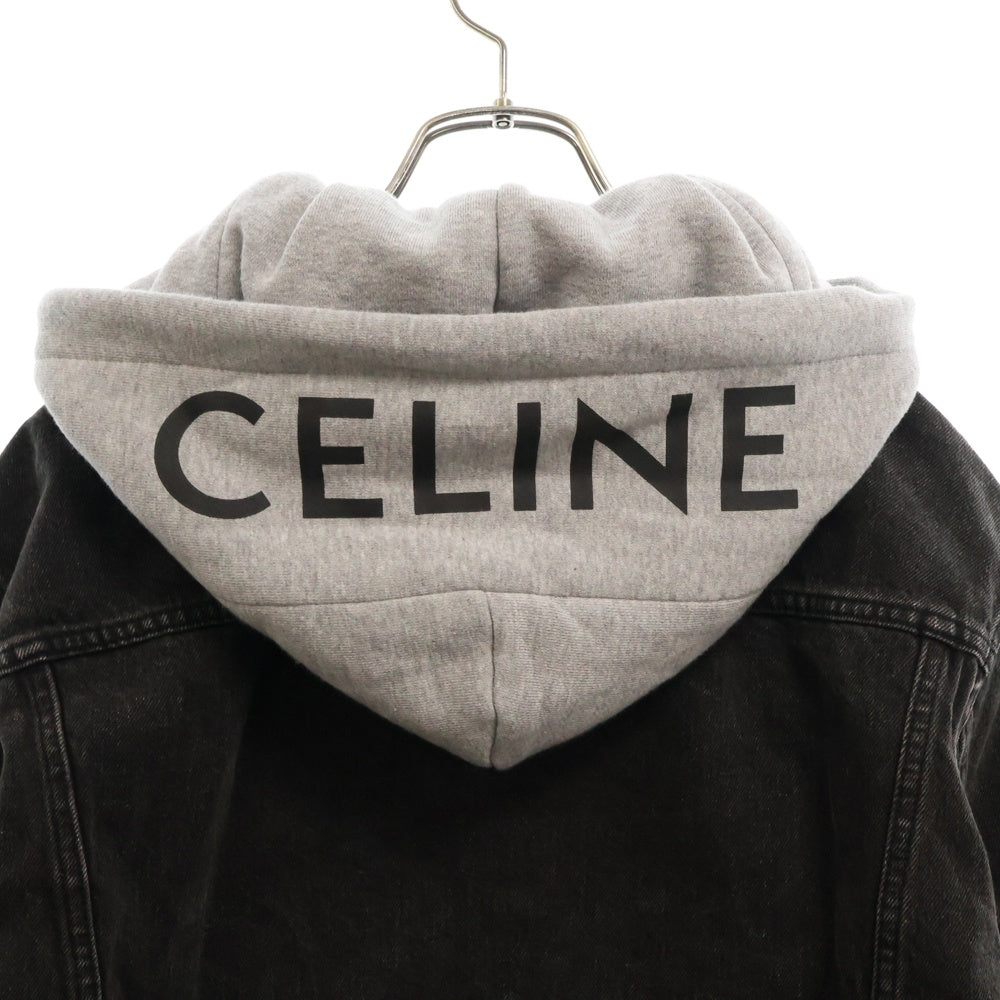 CELINE(セリーヌ) フードロゴプリント トラッカージャケット ブラック 2Q472947F