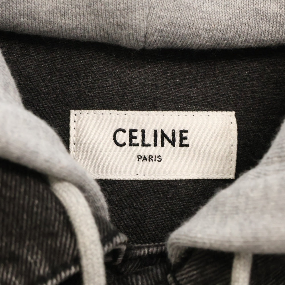 CELINE(セリーヌ) フードロゴプリント トラッカージャケット ブラック 2Q472947F