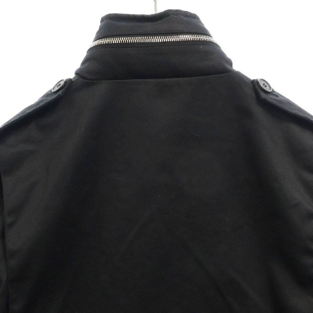 GIVENCHY(ジバンシィ) レザーロゴワッペン付き フィールドジャケット ミリタリージャケット ブラック BM00HN1Y7C