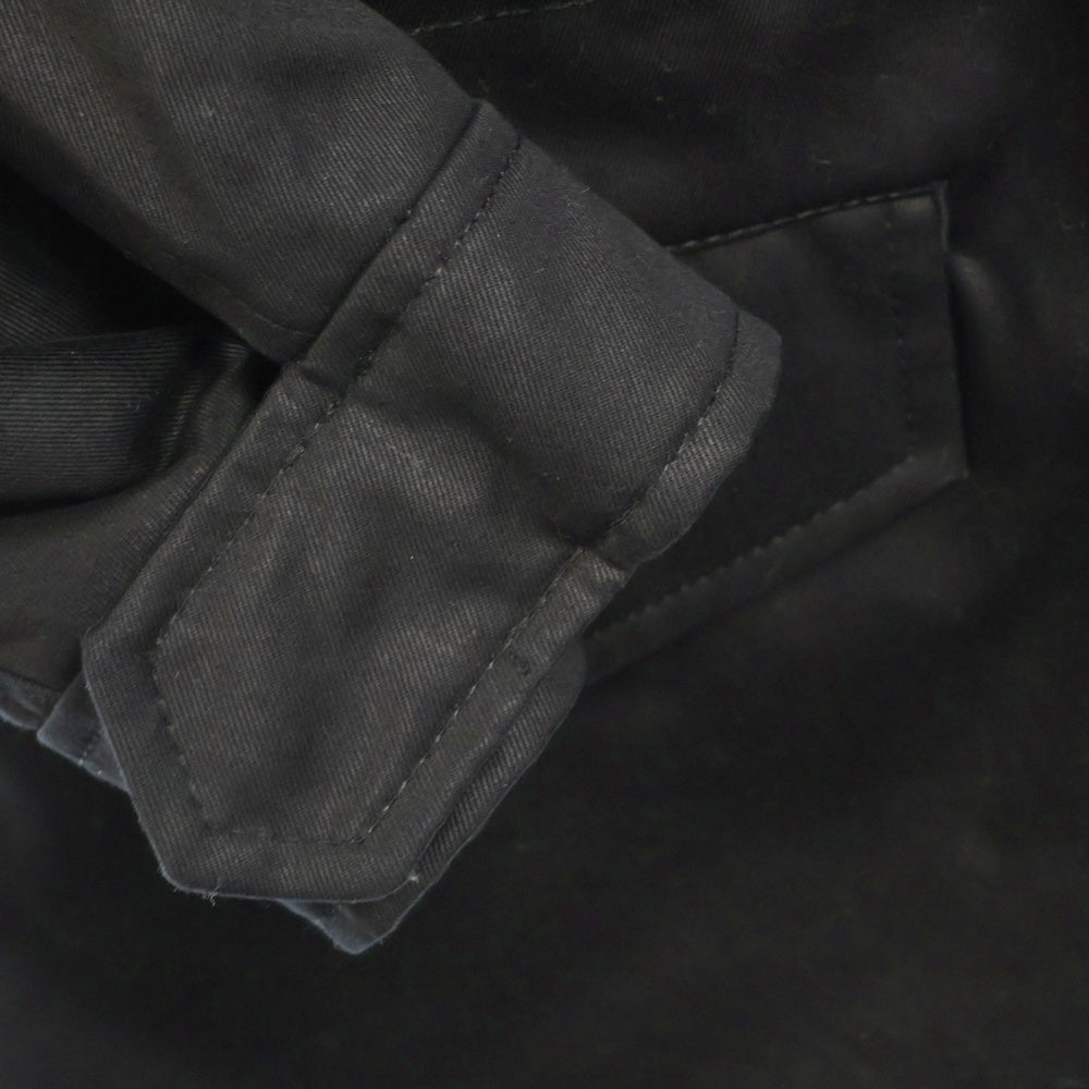 GIVENCHY(ジバンシィ) レザーロゴワッペン付き フィールドジャケット ミリタリージャケット ブラック BM00HN1Y7C