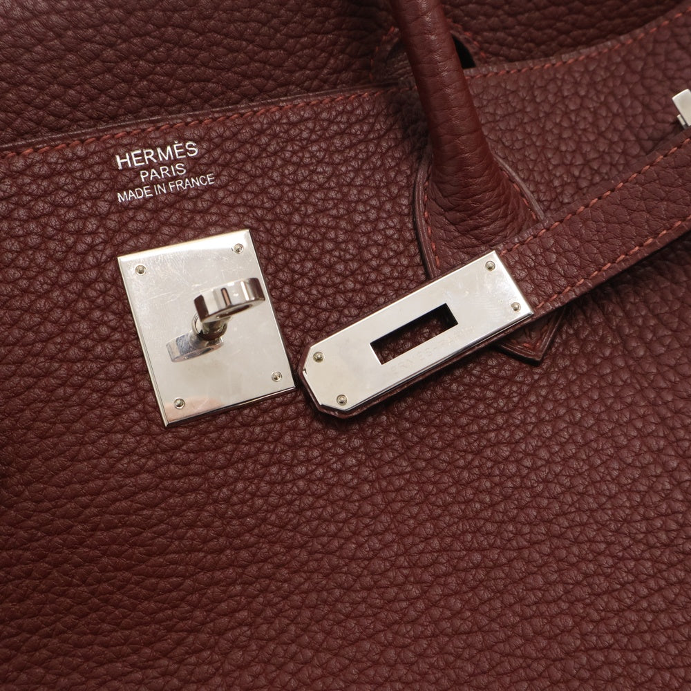 HERMES(エルメス) バーキン40 トゴ ルージュアッシュ ハンドバッグ シルバー金具 □O刻印