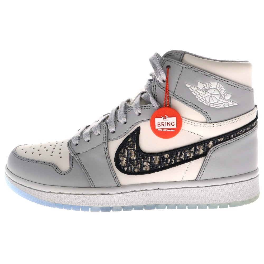 NIKE(ナイキ) ×DIOR AIR JORDAN 1 HIGH OG CN8607-002 エアジョーダン1ハイオージー ディオール ハイカットスニーカー シューズ エアディオール グレー US8/26cm