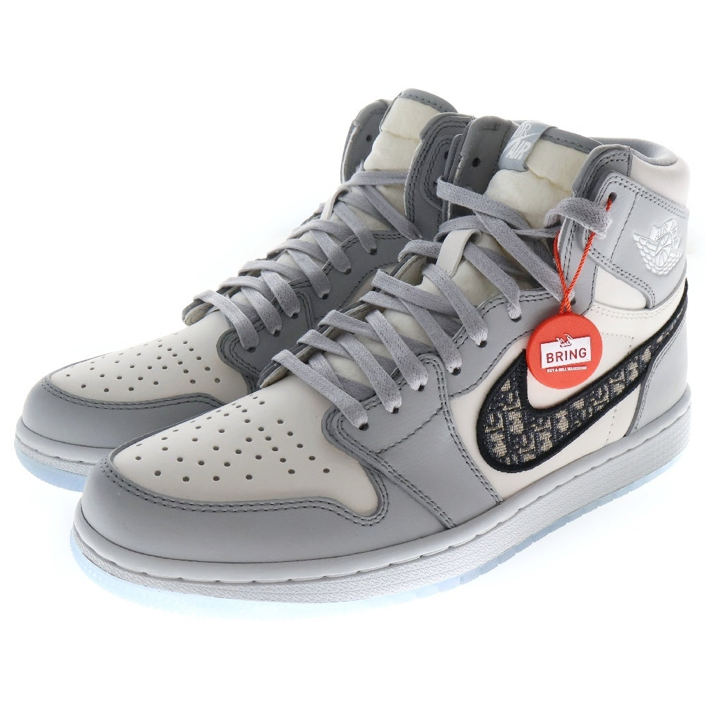 NIKE(ナイキ) ×DIOR AIR JORDAN 1 HIGH OG CN8607-002 エアジョーダン1ハイオージー ディオール ハイカットスニーカー シューズ エアディオール グレー US8.5/26.5cm