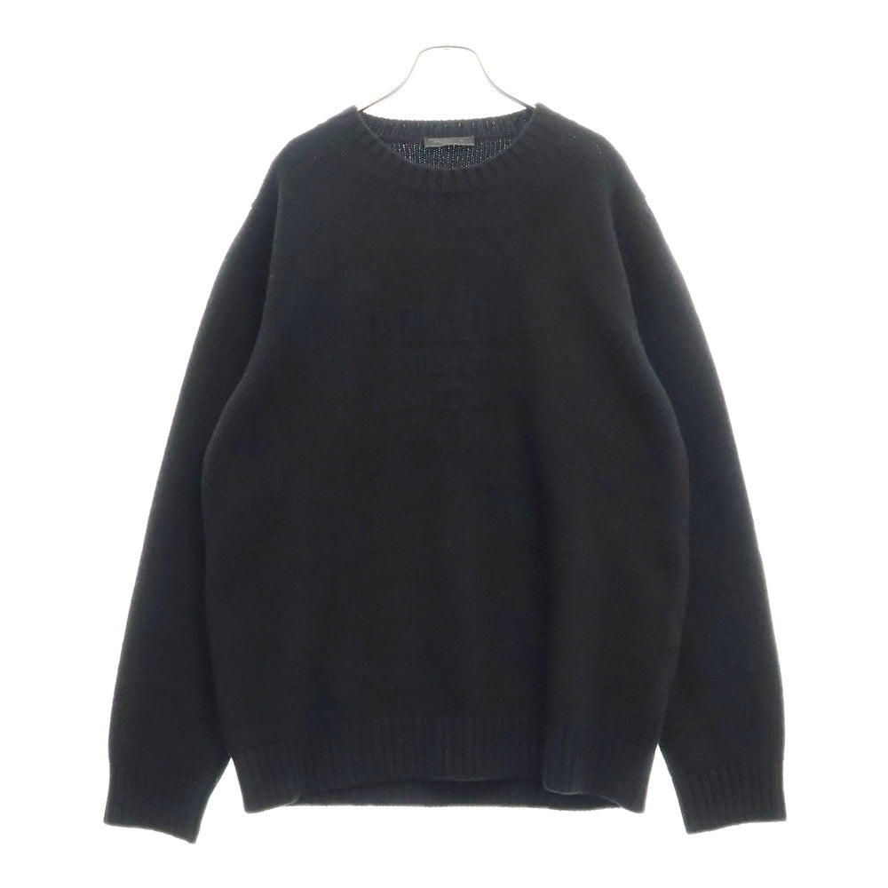 PRADA(プラダ) 23AW フロントロゴ ウールカシミヤニット ブラック UMB645 S232 13HI
