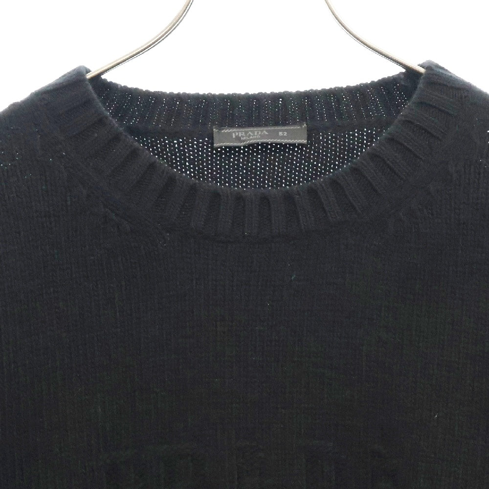PRADA(プラダ) 23AW フロントロゴ ウールカシミヤニット ブラック UMB645 S232 13HI