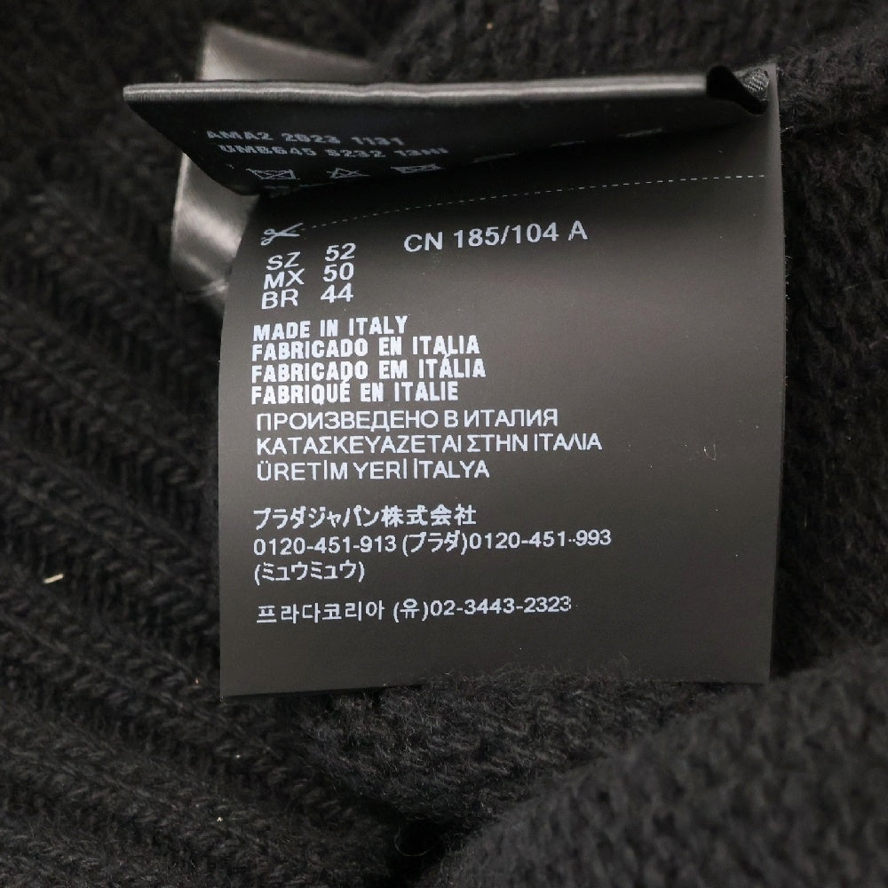 PRADA(プラダ) 23AW フロントロゴ ウールカシミヤニット ブラック UMB645 S232 13HI