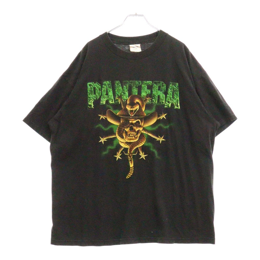VINTAGE(ヴィンテージ) 90s PANTERA パンテラ フロント プリントTシャツ 半袖カットソー ブラック
