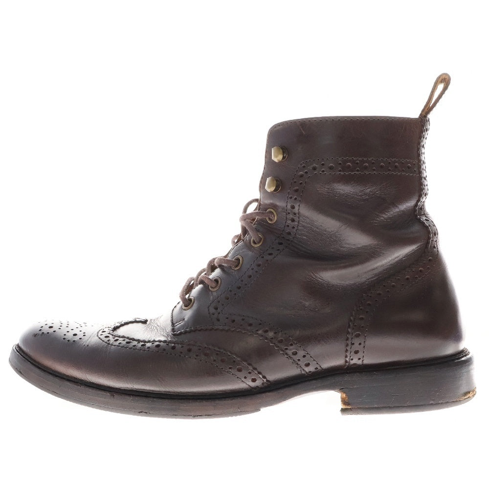 POLO RALPH LAUREN(ポロラルフローレン) Northwick 7ホール レースアップ レザーブーツ ブラウン