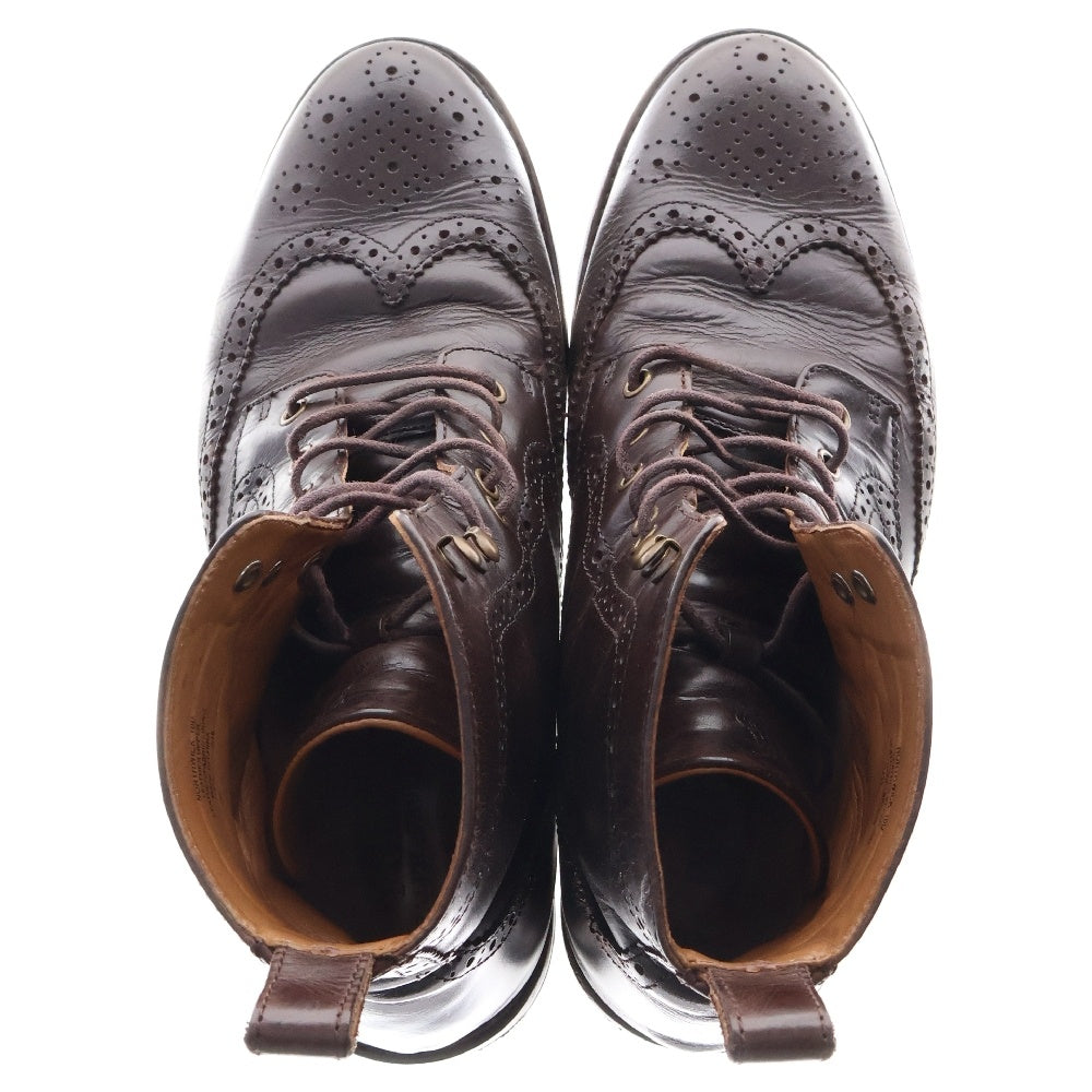 POLO RALPH LAUREN(ポロラルフローレン) Northwick 7ホール レースアップ レザーブーツ ブラウン