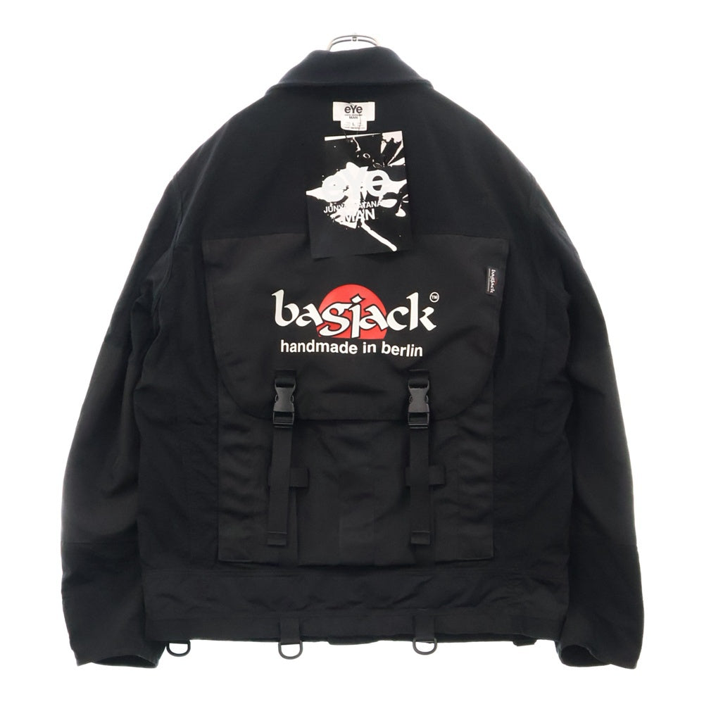 eYe COMME des GARCONS JUNYA WATANABE MAN(アイ コム デ ギャルソン ジュンヤ ワタナベ マン) 25SS Bagjack Wネーム ブルゾン リバーシブル ジャケット ブラック WO-J901-100-1-4