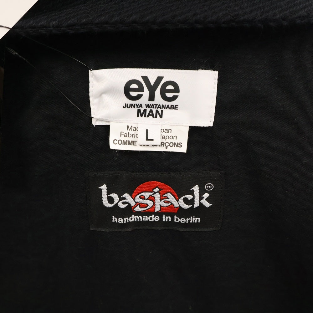 eYe COMME des GARCONS JUNYA WATANABE MAN(アイ コム デ ギャルソン ジュンヤ ワタナベ マン) 25SS Bagjack Wネーム ブルゾン リバーシブル ジャケット ブラック WO-J901-100-1-4