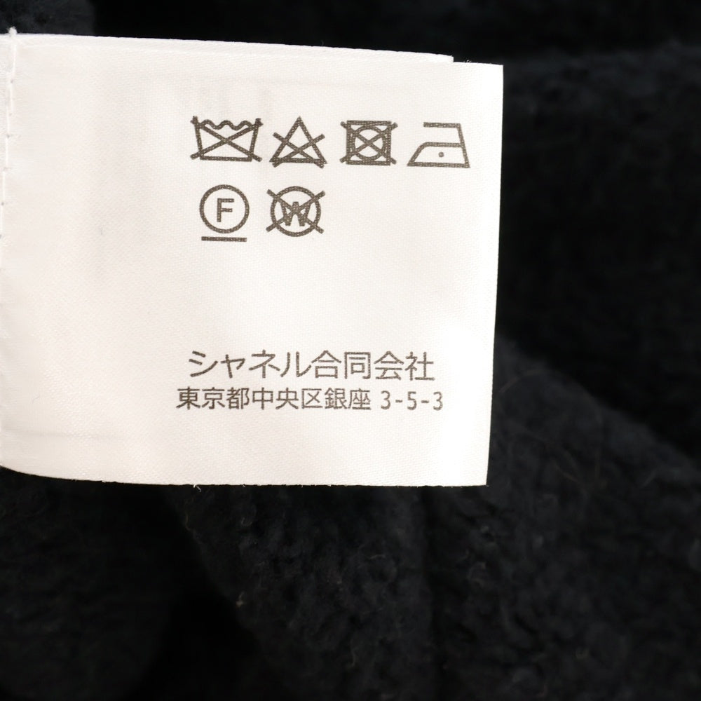CHANEL(シャネル) ココマーク カシミヤ ムートン生地 クルーネック レディース 長袖スウェット トレーナー ブラック P78920K