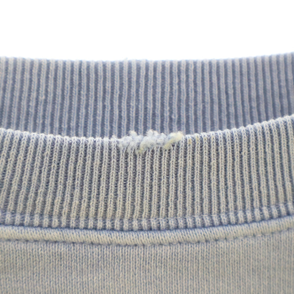 PRADA(プラダ) 25SS VINTAGE EFFECT BLUE SWEATSHIRT カレッジロゴプリント クルーネック 長袖スウェット ブルー レディース 134714