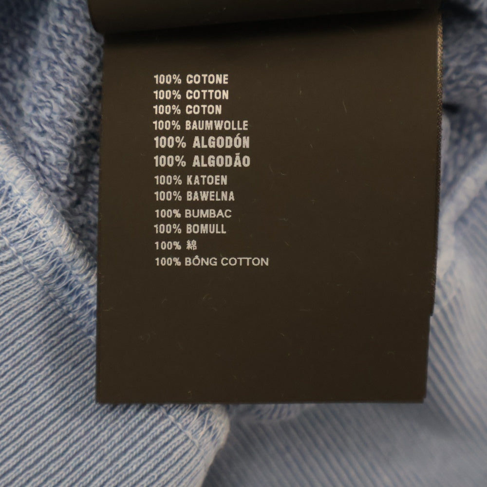 PRADA(プラダ) 25SS VINTAGE EFFECT BLUE SWEATSHIRT カレッジロゴプリント クルーネック 長袖スウェット ブルー レディース 134714