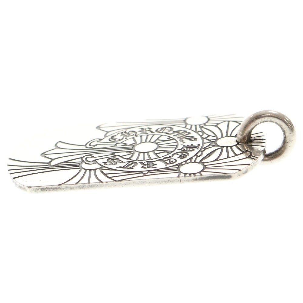 CHROME HEARTS(クロムハーツ) D TAG LRG GOD BLESS ゴッドブレスドッグタグ ラージドッグタグネックレストップ シルバー