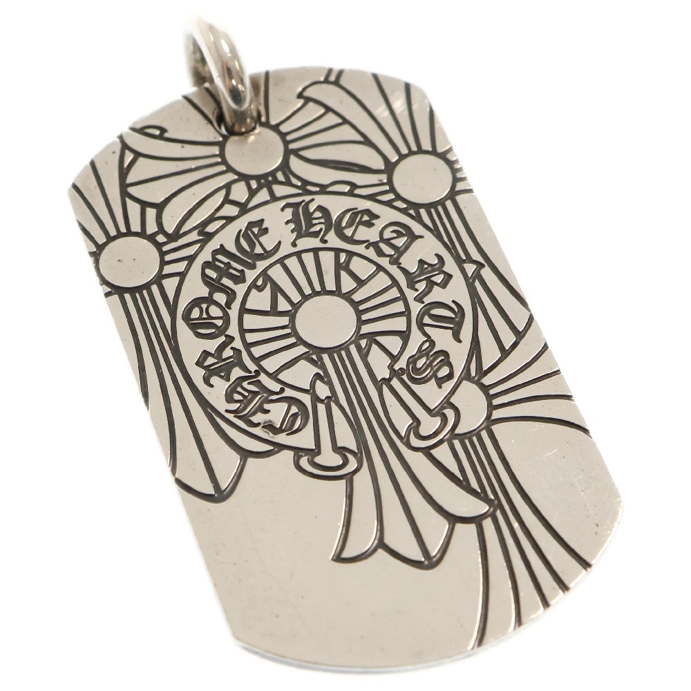 CHROME HEARTS(クロムハーツ) D TAG LRG GOD BLESS ゴッドブレスドッグタグ ラージドッグタグネックレストップ シルバー