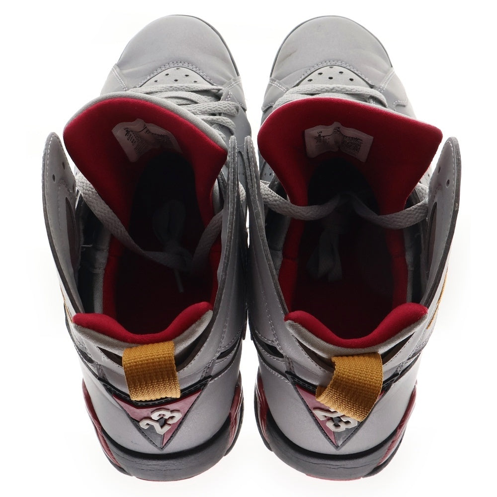 NIKE(ナイキ) AIR JORDAN7 RETRO REFLECTIVE CARDINAL BV6281-006 エアジョーダン7 ハイカットスニーカー リフレクティブ シルバー US9/27cm