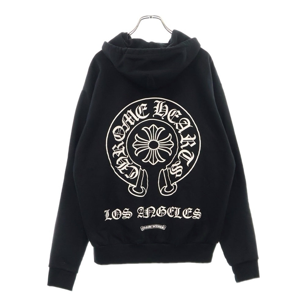CHROME HEARTS(クロムハーツ) SWTSHRT PLVR ロサンゼルス限定ホースシュープリントプルオーバーパーカー ブラック
