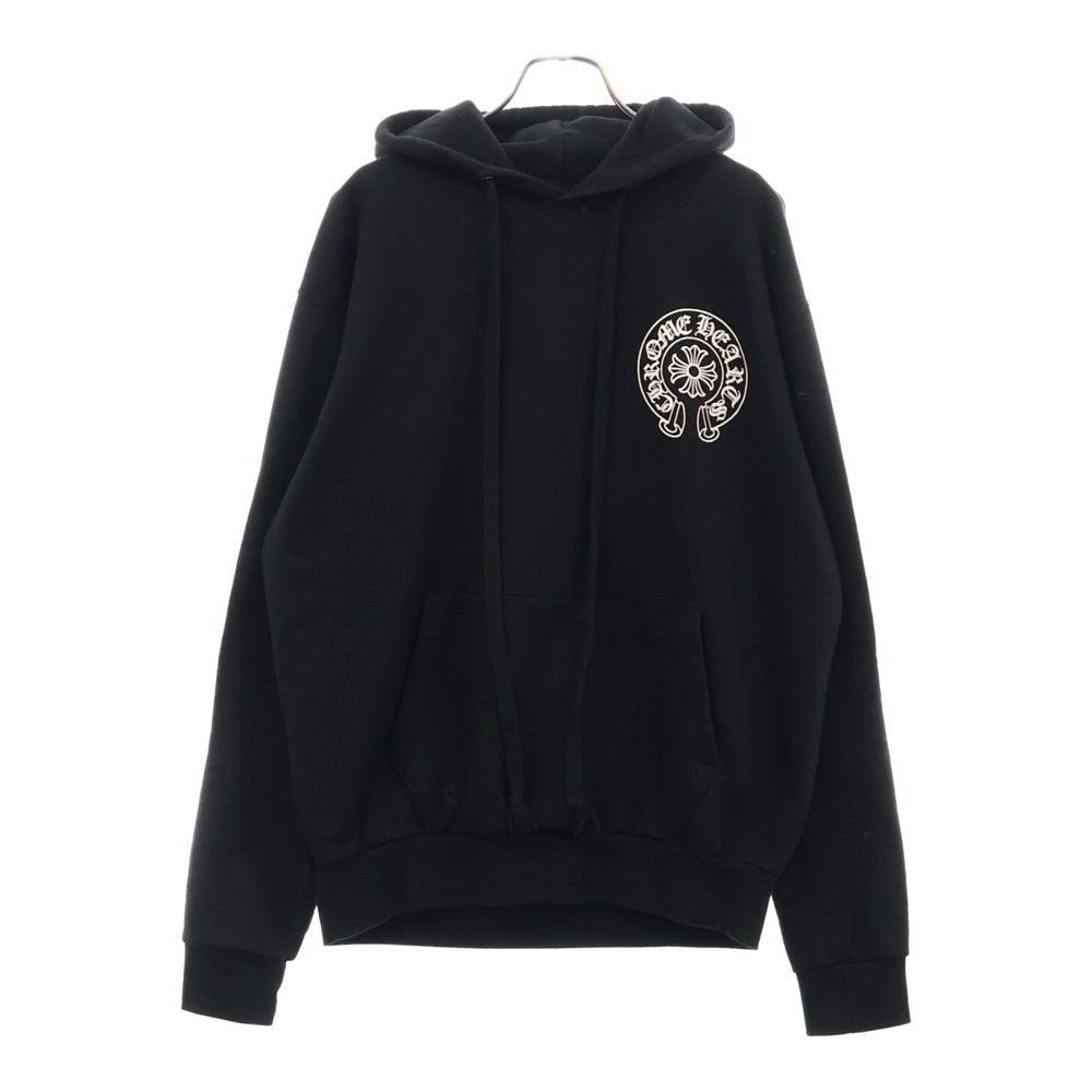 CHROME HEARTS(クロムハーツ) SWTSHRT PLVR ロサンゼルス限定ホースシュープリントプルオーバーパーカー ブラック