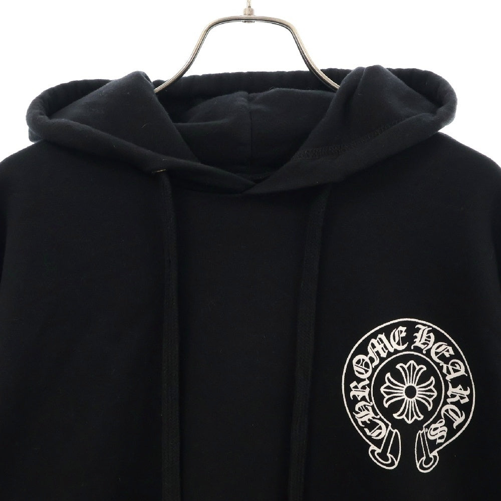 CHROME HEARTS(クロムハーツ) SWTSHRT PLVR ロサンゼルス限定ホースシュープリントプルオーバーパーカー ブラック
