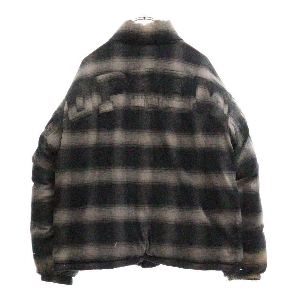 SUPREME(シュプリーム) 22AW Flannel Reversible Puffer Jacket フランネル リバーシブル パファー ジャケット ブラック