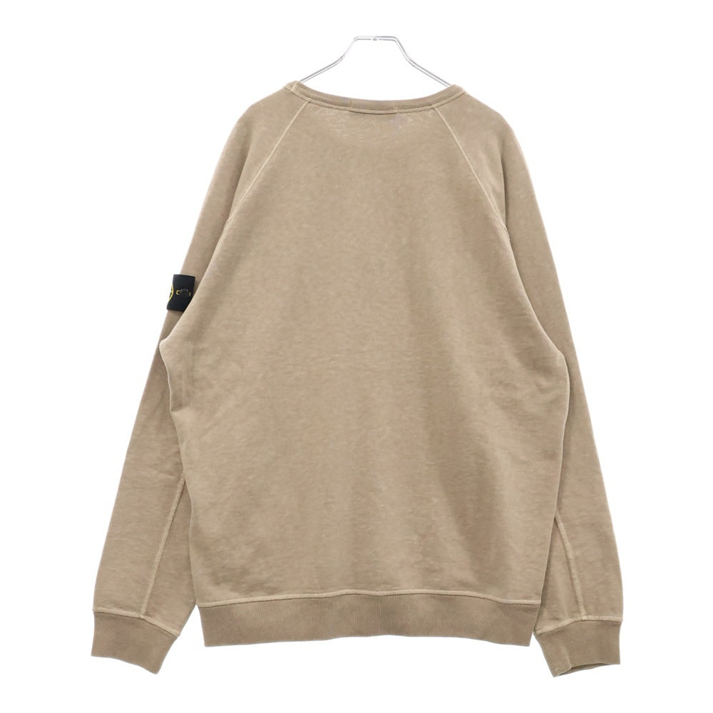 STONE ISLAND(ストーンアイランド) ワッペン付き クルーネック スウェットトレーナー 長袖 ベージュ 781566360