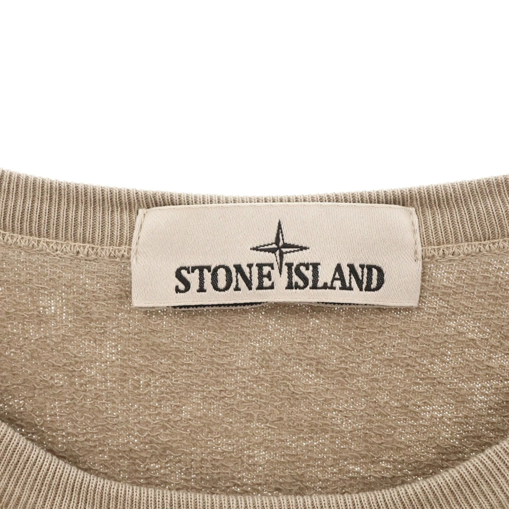STONE ISLAND(ストーンアイランド) ワッペン付き クルーネック スウェットトレーナー 長袖 ベージュ 781566360