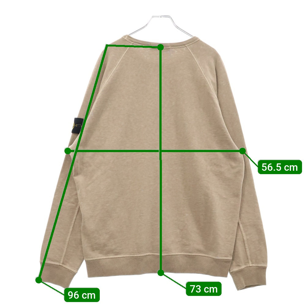 STONE ISLAND(ストーンアイランド) ワッペン付き クルーネック スウェットトレーナー 長袖 ベージュ 781566360