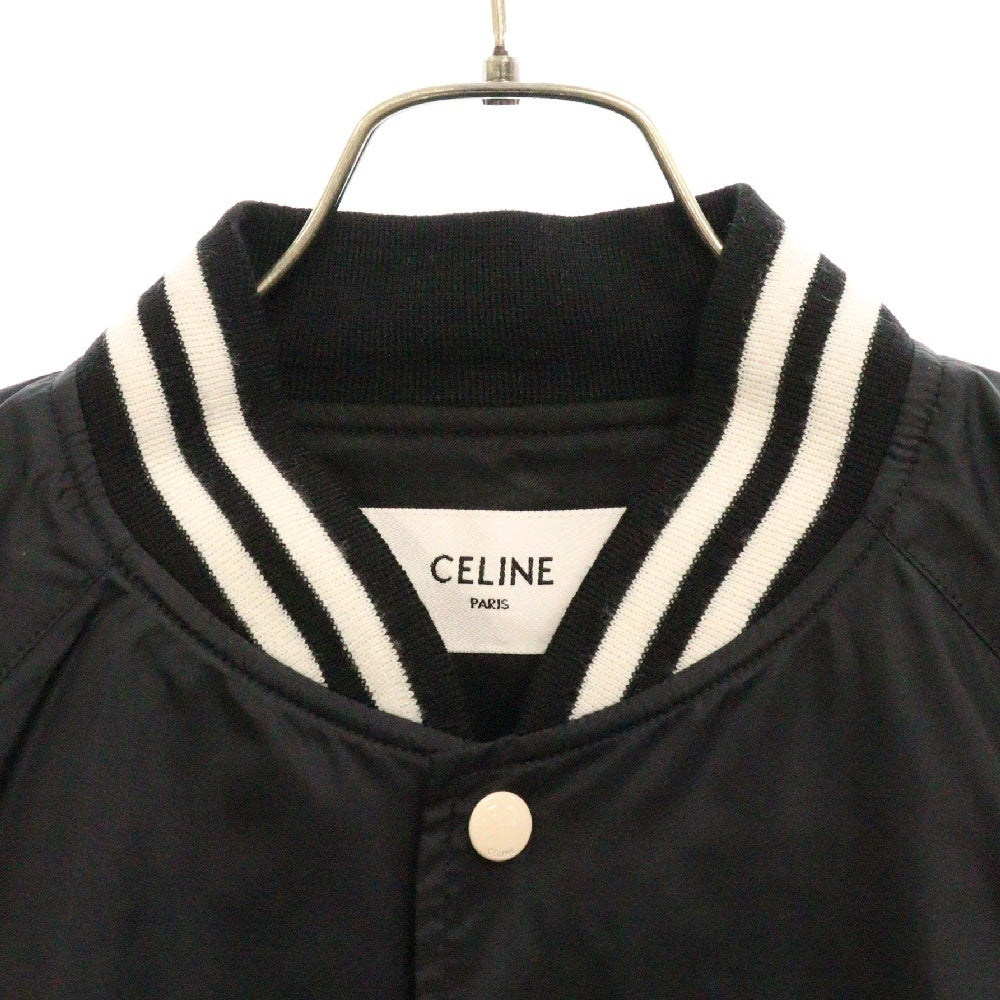 CELINE(セリーヌ) 22SS バックロゴ ナイロン テディジャケット ブラック 2W365495M