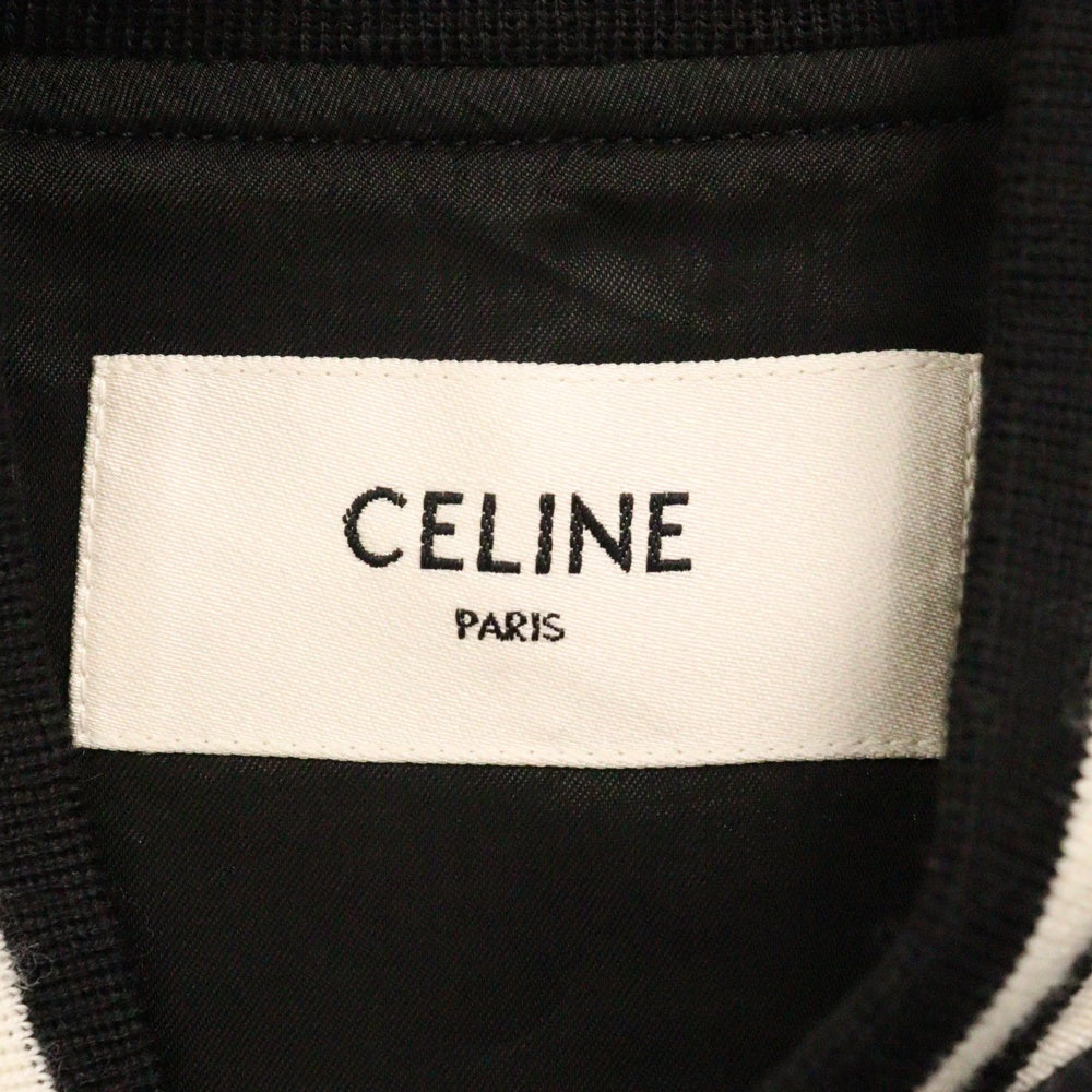 CELINE(セリーヌ) 22SS バックロゴ ナイロン テディジャケット ブラック 2W365495M