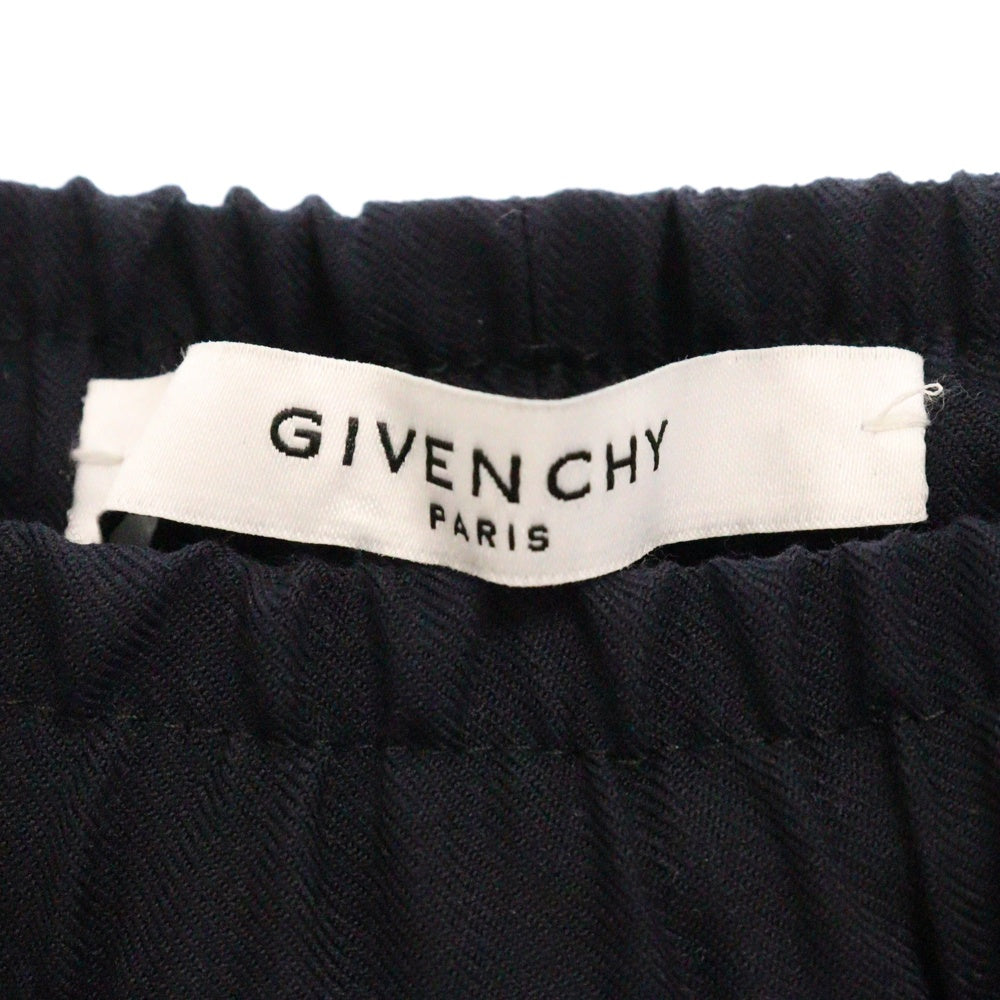 GIVENCHY(ジバンシィ) Slim Fit Pants スリム フィット ウール パンツ ネイビー BM507F1005