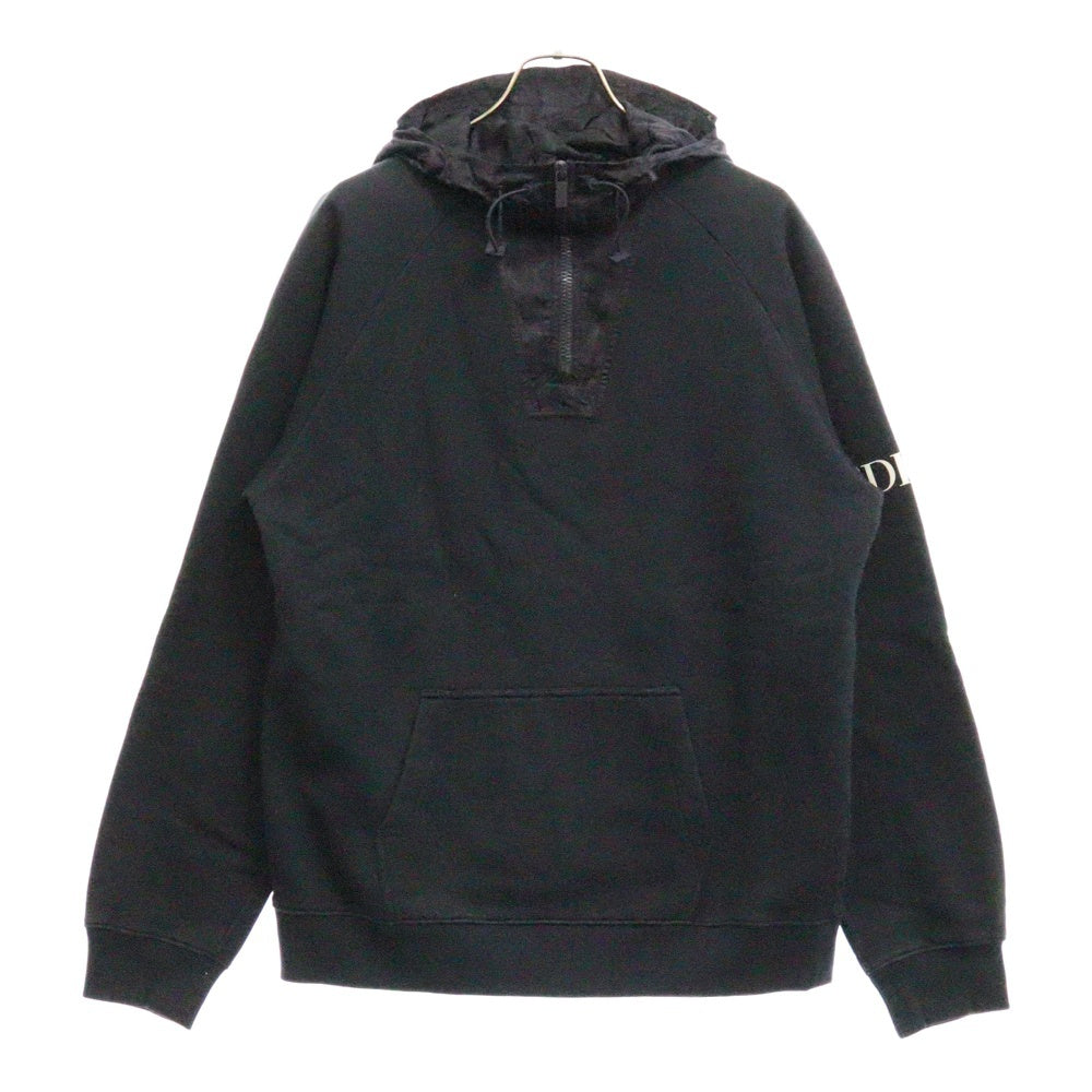 DIOR(ディオール) 21SS トロッター柄フード ハーフジップ パーカー ネイビー 113J406A0531